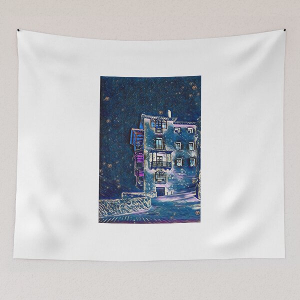 Item preview, hanging houses at night designed and sold by mipi-sr.