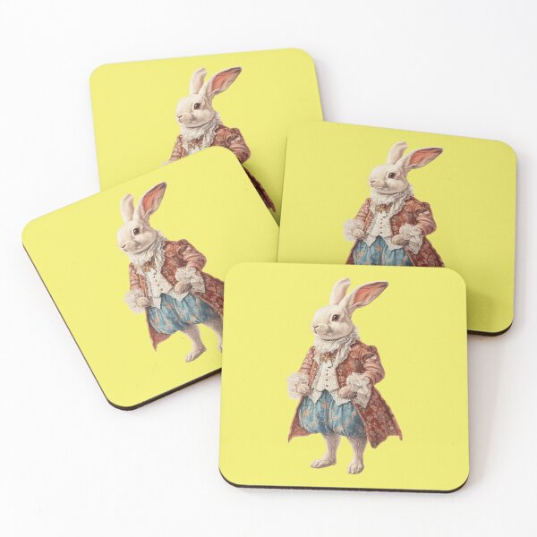 Item preview, Elegant rabbit in baroque costume, animal portrait design designed and sold by Mauswohn.