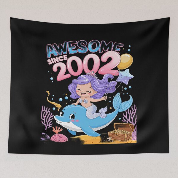 Item preview, 20 Years Old Mermaid Awesome Since 2002 20th Birthday designed and sold by angolinnArt.
