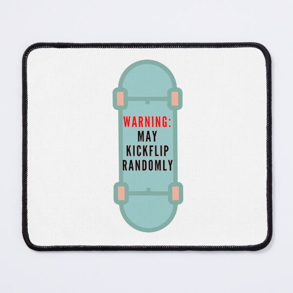 Item preview, Warning: May Kickflip Randomly – Funny Skateboard T-Shirt Design designed and sold by drdoodle92 Art.