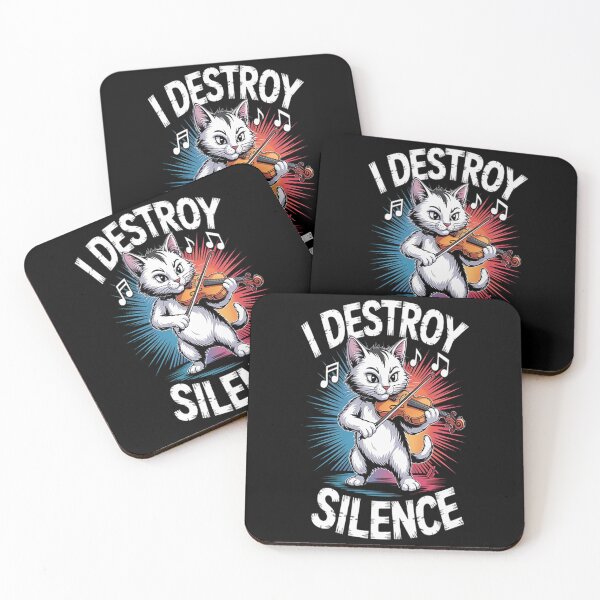 Item preview, I destroy silence Orchestra Violin Cat Playing Viola designed and sold by gandebro.