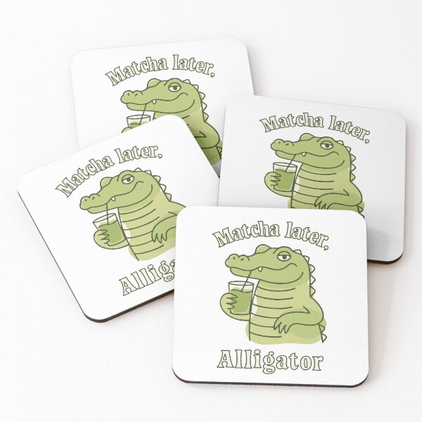 Item preview, Matcha Later Alligator Funny Matcha Illustration designed and sold by CreareAT.
