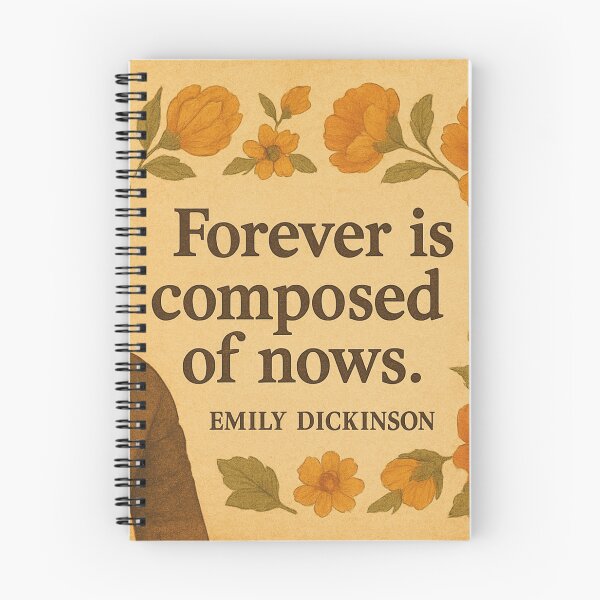 Item preview, Emily Dickinson portrait with quote "Forever is now" designed and sold by Mauswohn.