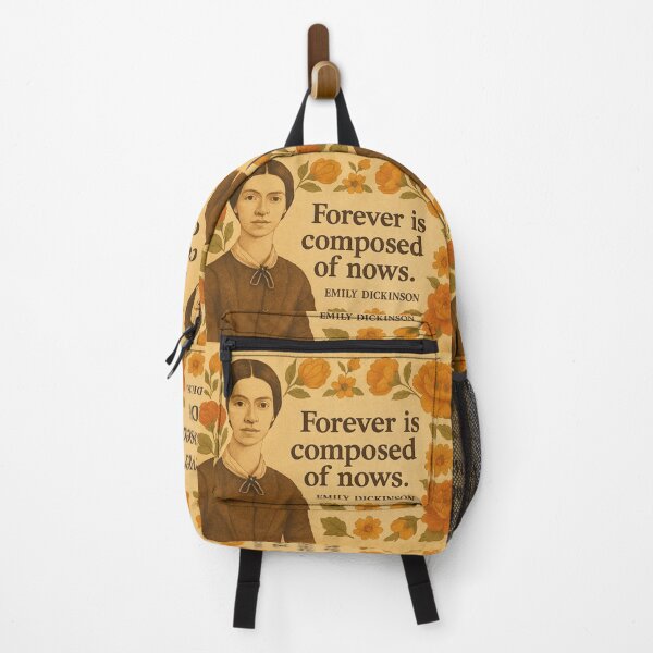 Item preview, Emily Dickinson portrait with quote "Forever is now" designed and sold by Mauswohn.