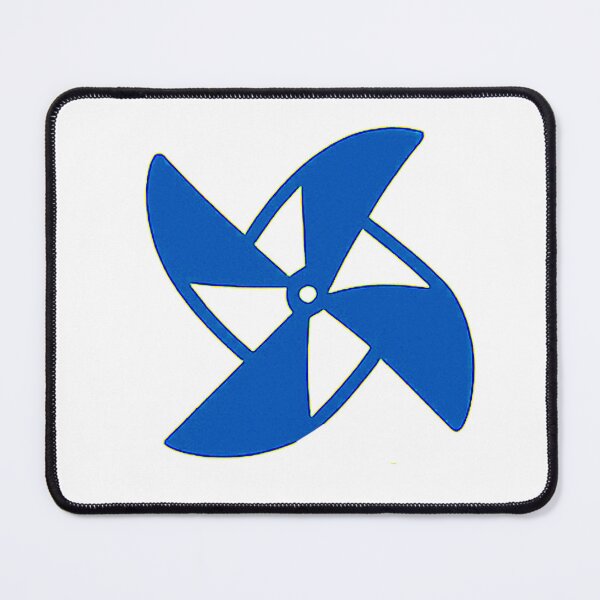Item preview, Abstract Blue Pinwheel Fan Minimal Vector Design designed and sold by mbmstores.