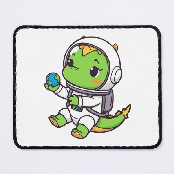 Item preview, Cute Astronaut Dinosaur Holding Earth | Kawaii Space Dino Cartoon Illustration designed and sold by ULTIMATE CREATIONS.