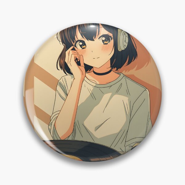 Item preview, Retro Lofi Anime Girl Vinyl Record Player Chill Vibes designed and sold by PalmixArt.