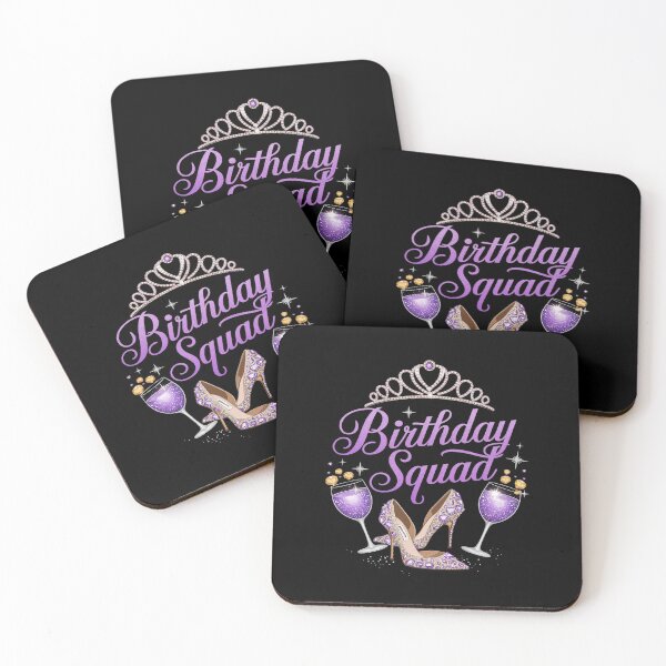 Item preview, Birthday Squad Hearts High Heels Diva Squad Bday Crew Purple  designed and sold by joyouartArt.