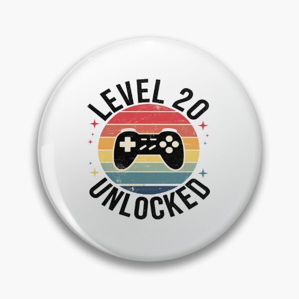 Item preview, 20th Birthday Gaming Level 20 Unlocked 1 designed and sold by angolinnArt.