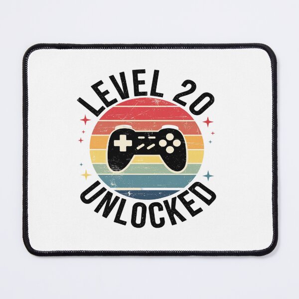 Item preview, 20th Birthday Gaming Level 20 Unlocked 1 designed and sold by angolinnArt.