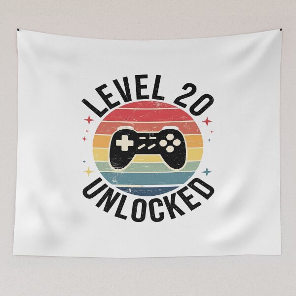 Item preview, 20th Birthday Gaming Level 20 Unlocked 1 designed and sold by angolinnArt.