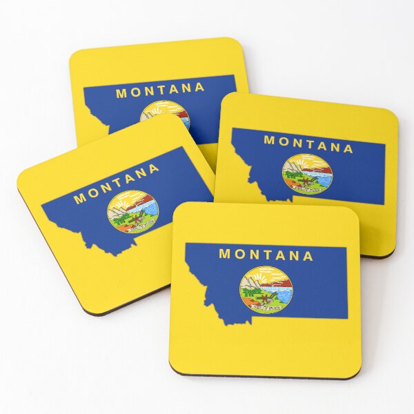 Item preview, Montana State Pride, Map & Flag Silhouette Heritage designed and sold by mashmosh.