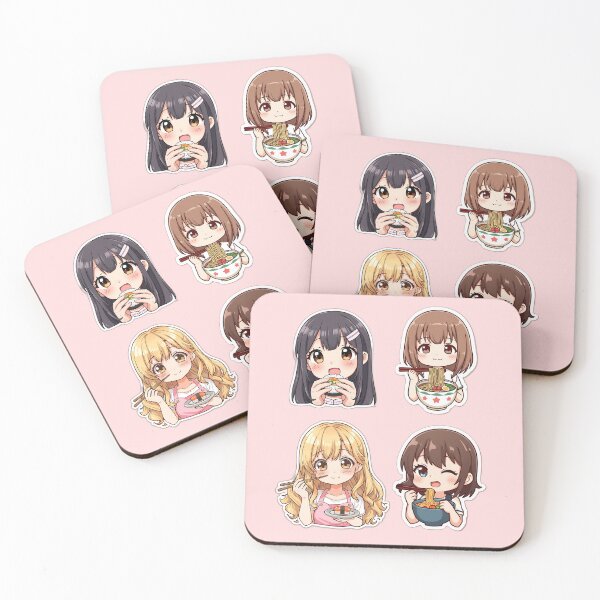 Item preview, Just a Girl Who Loves Sushi and Ramen SET - Kawaii Anime Design designed and sold by HeavenStyleArt.