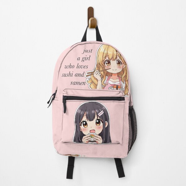 Item preview, Just a Girl Who Loves Sushi and Ramen SET - Kawaii Anime Design designed and sold by HeavenStyleArt.
