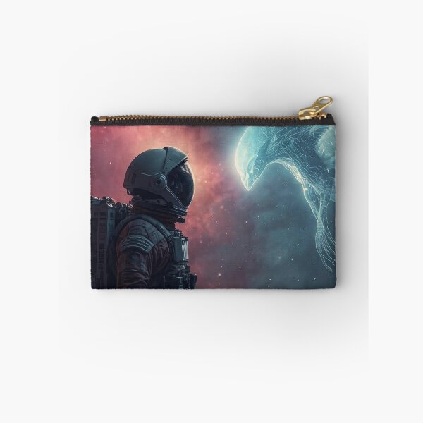 Item preview, First Contact | Astronaut Meets Alien Sci-Fi Art designed and sold by SoSpecialStore.