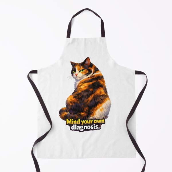Item preview, Mind Your Own Diagnosis – Sarcastic Veterinary Cat Illustration designed and sold by Bettybee00.