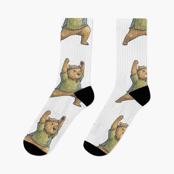 Item preview, Cute Yoga: Warrior One Wombat designed and sold by bapupa.