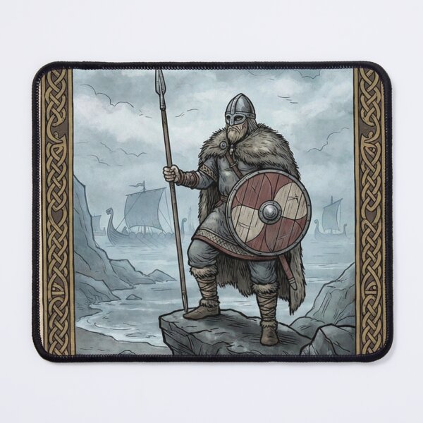 Item preview, From the Cold We Came – Viking Parchment Illustration Poster designed and sold by T-Prestige.