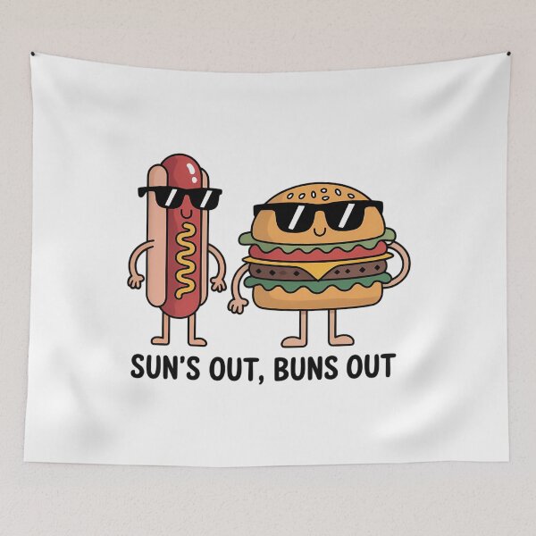 Item preview, Sun_s Out, Buns Out Hot Dog and Hamburger designed and sold by gourpmerzihd.