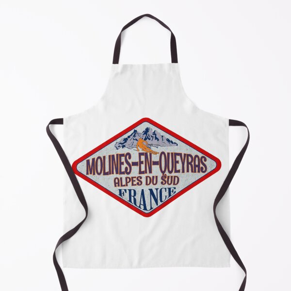 Item preview, Molines-en-Queyras, Alpes du Sud, France, Vintage skiing badge design designed and sold by Wanderful-roads.