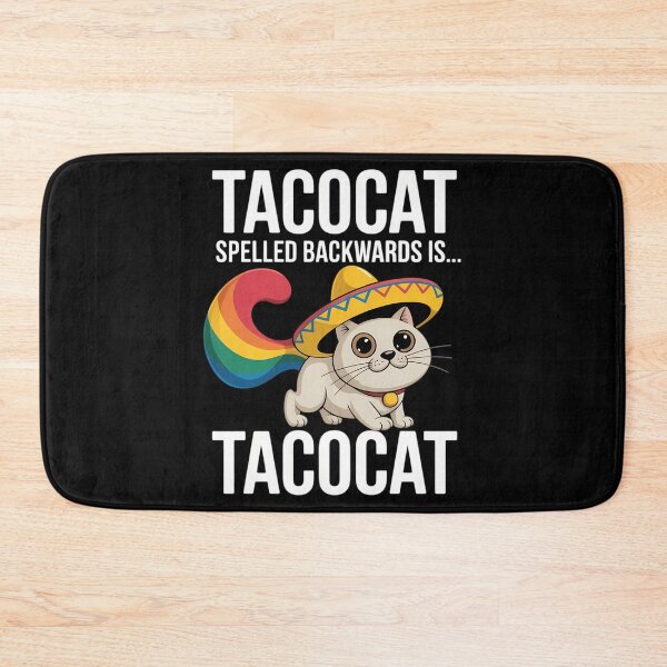 Item preview, Taco Cat Spelled Backwards Palindrome - Funny Cat designed and sold by gourpmerzihd.
