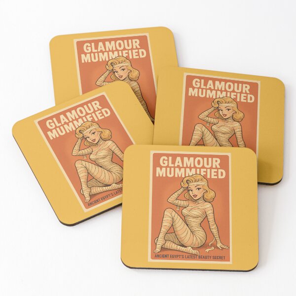 Item preview, Glamour Mummified Pinup, Retro Vintage Horror Egyptian Beauty Poster designed and sold by SammyMorry.