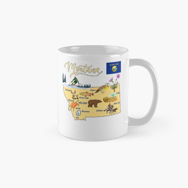 Item preview, Montana State Map - Wild & Free Nature Illustration designed and sold by mashmosh.