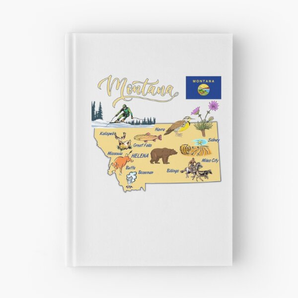 Item preview, Montana State Map - Wild & Free Nature Illustration designed and sold by mashmosh.
