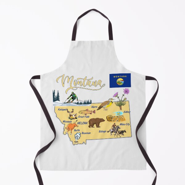Item preview, Montana State Map - Wild & Free Nature Illustration designed and sold by mashmosh.