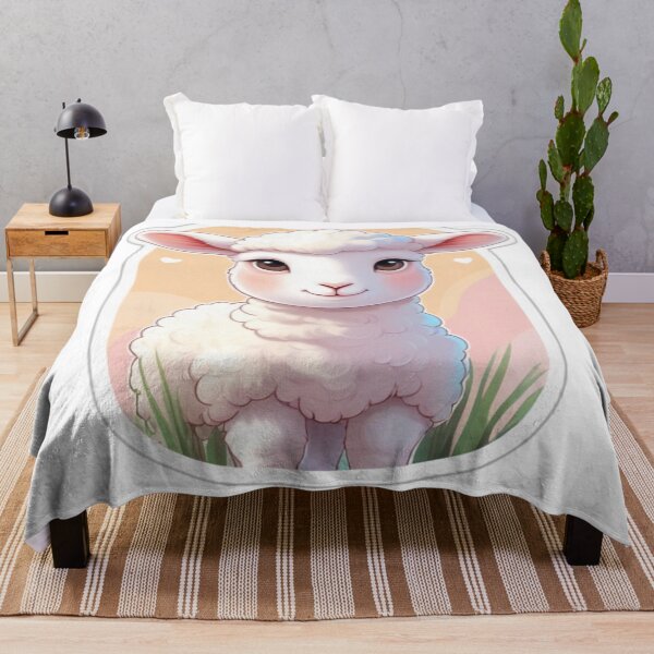 Item preview, Cute Lamb Portrait designed and sold by MiniPrintMagic.
