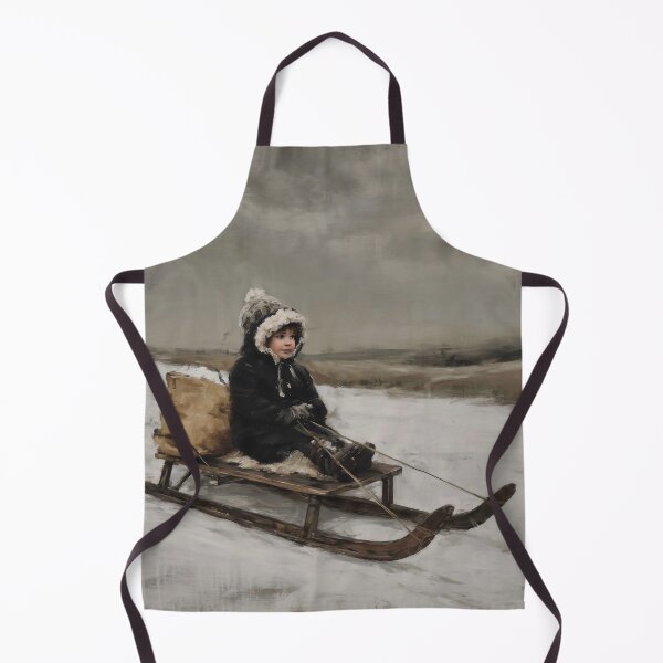 Item preview, Child Sledding in Winter Landscape designed and sold by lautir.