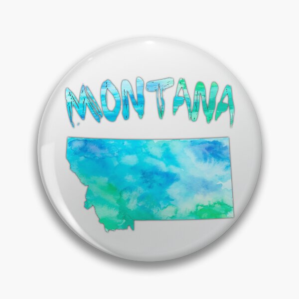 Item preview, Montana State Watercolor Silhouette - Artistic Blue & Teal Nature Map designed and sold by mashmosh.