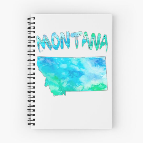 Item preview, Montana State Watercolor Silhouette - Artistic Blue & Teal Nature Map designed and sold by mashmosh.