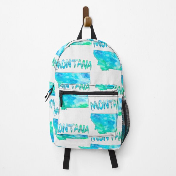 Item preview, Montana State Watercolor Silhouette - Artistic Blue & Teal Nature Map designed and sold by mashmosh.