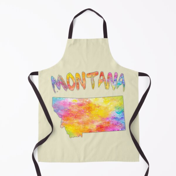 Item preview, Montana State Silhouette - Vibrant Watercolor Splash Art designed and sold by mashmosh.