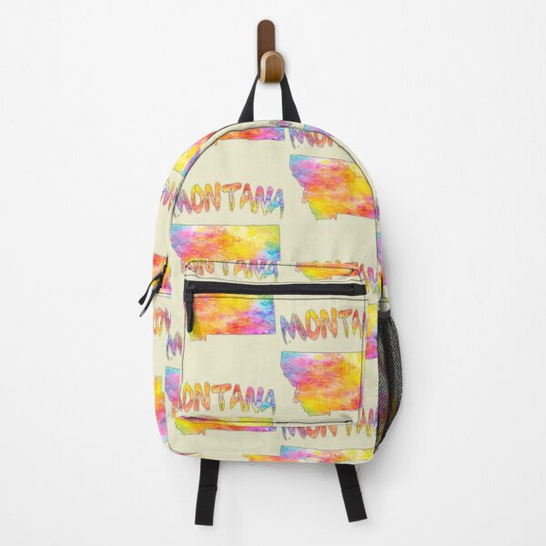 Item preview, Montana State Silhouette - Vibrant Watercolor Splash Art designed and sold by mashmosh.