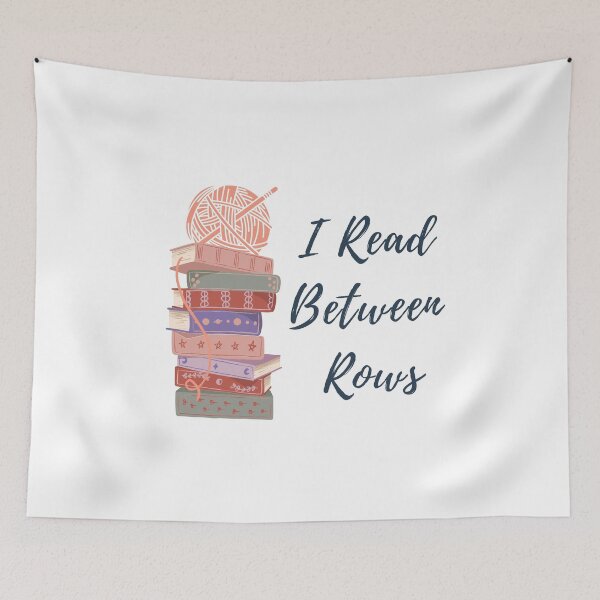 Item preview, I Read Between Rows – Crochet Knitting & Reading Lover Funny Yarn and Books Quote Design designed and sold by Artycom.