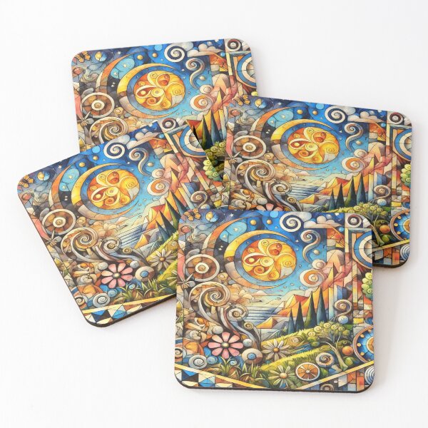 Item preview, A magical Cubist world with fantastic creatures designed and sold by FotoworldEdel.