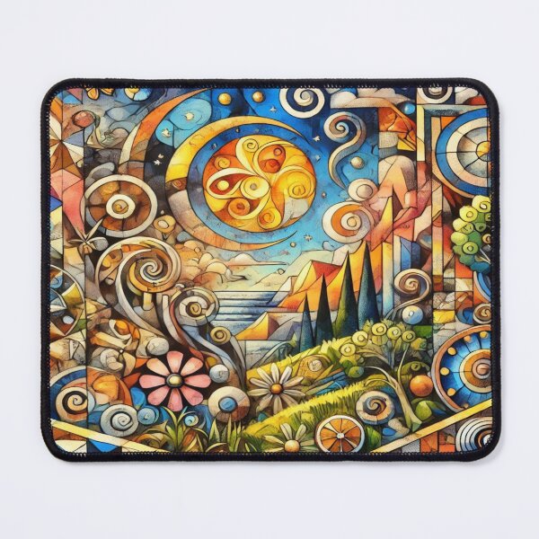 Item preview, A magical Cubist world with fantastic creatures designed and sold by FotoworldEdel.