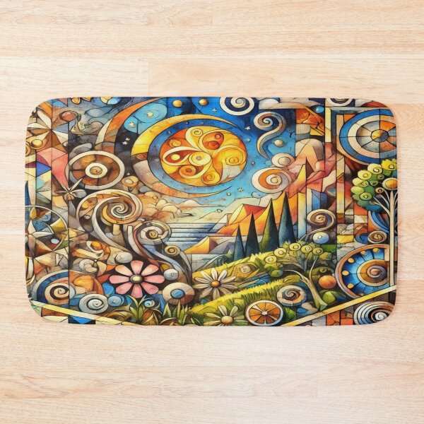 Item preview, A magical Cubist world with fantastic creatures designed and sold by FotoworldEdel.