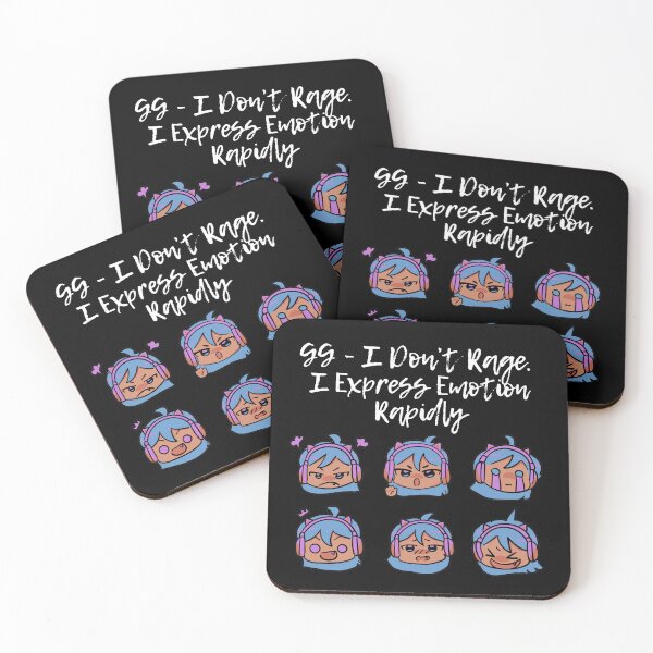 Item preview, Gamer Girl I Don’t Rage I Express Emotions Rapidly Black Kawaii Gaming Humor Design designed and sold by Artycom.