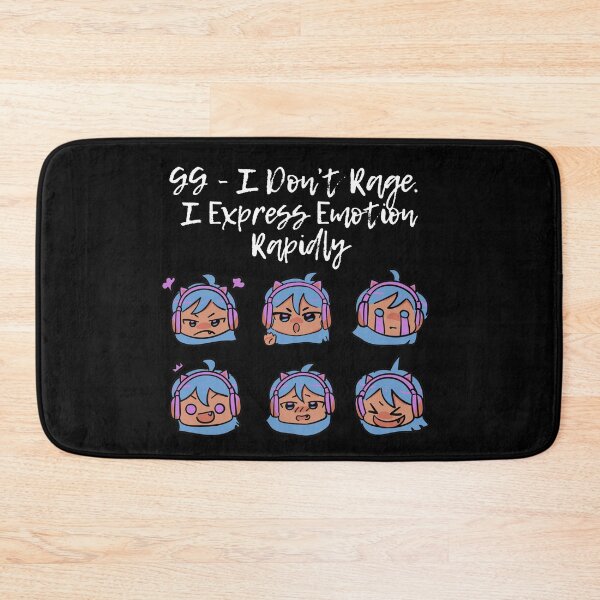 Item preview, Gamer Girl I Don’t Rage I Express Emotions Rapidly Black Kawaii Gaming Humor Design designed and sold by Artycom.