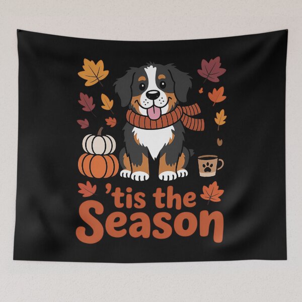 Item preview, Tis The Season Bernese Mountain Dog Fall Pumpkin Coffee designed and sold by gourpmerzihd.