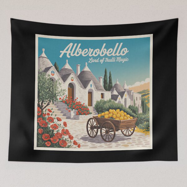 Item preview, A Nostalgic Classic Travel Poster – Italy Alberobello  designed and sold by Blok45.