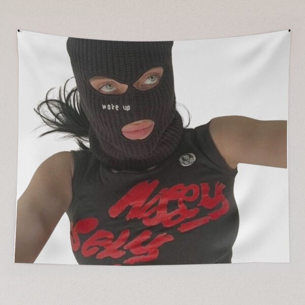 Item preview, billie eilish photo with ski mask designed and sold by Crealice.