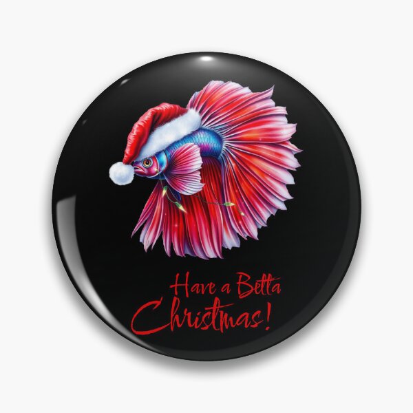 Item preview, Have a Betta Christmas! Black Funny Santa Betta Fish Pun Quote for Fish Lovers  designed and sold by Artycom.