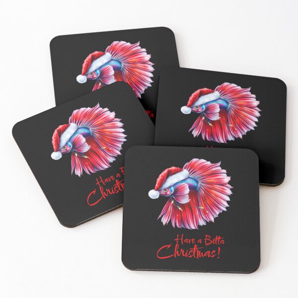 Item preview, Have a Betta Christmas! Black Funny Santa Betta Fish Pun Quote for Fish Lovers  designed and sold by Artycom.