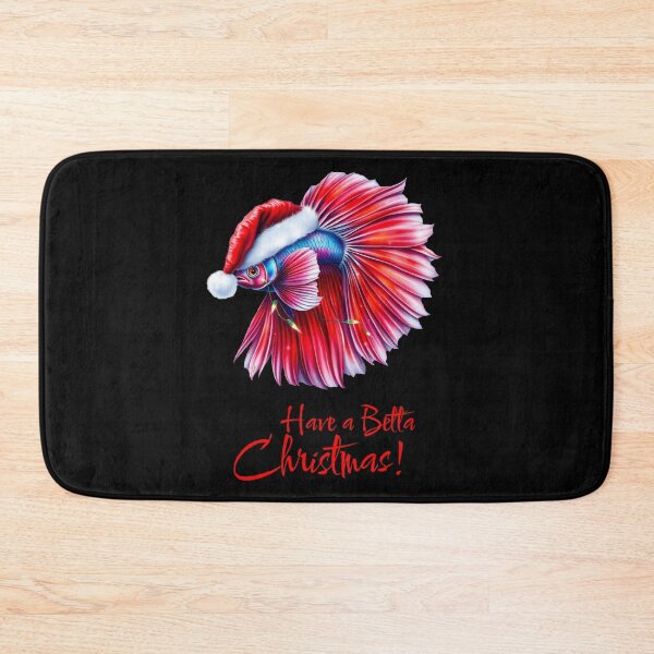 Item preview, Have a Betta Christmas! Black Funny Santa Betta Fish Pun Quote for Fish Lovers  designed and sold by Artycom.