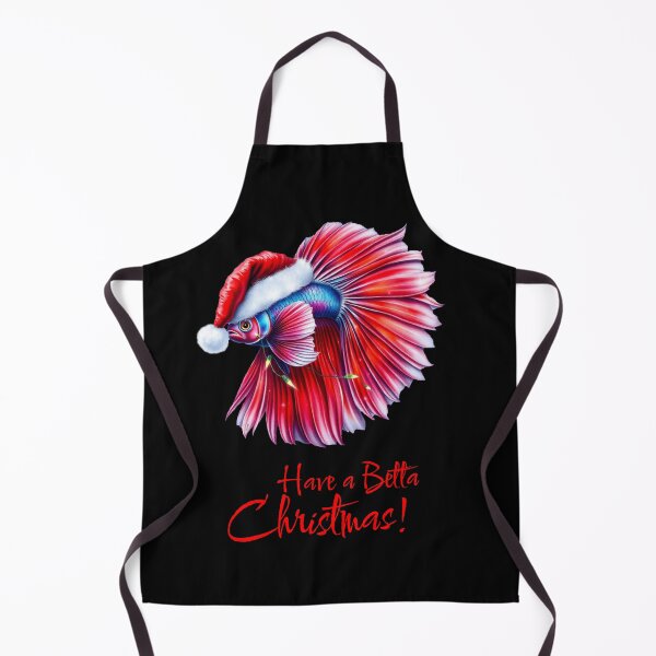 Item preview, Have a Betta Christmas! Black Funny Santa Betta Fish Pun Quote for Fish Lovers  designed and sold by Artycom.