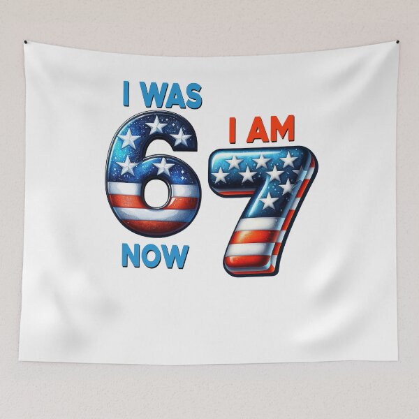 Item preview, I was 6 Now I'm 7 Years Old 7th Birthday 67 USA Flag Kids designed and sold by ZANNIX.